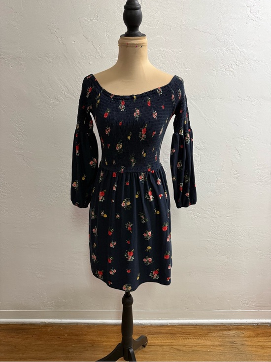 J for Justify Dresses & Skirts - J for Justify Navy Blue Floral Long Sleeve Dress